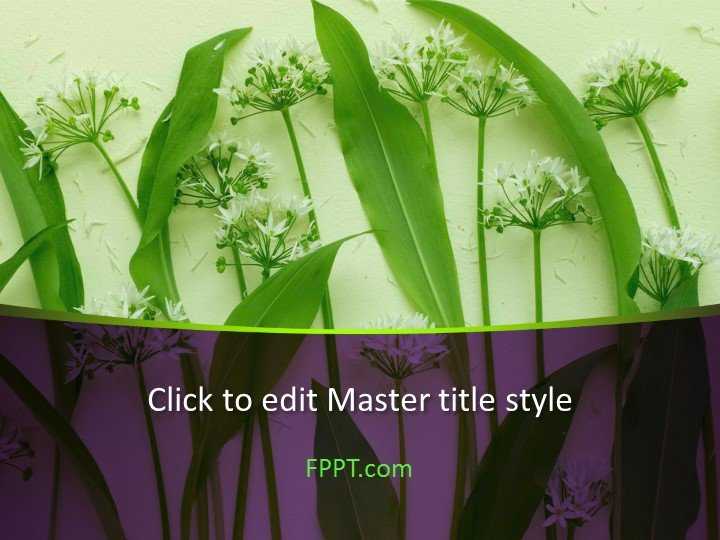 Green Leaves PowerPoint Template