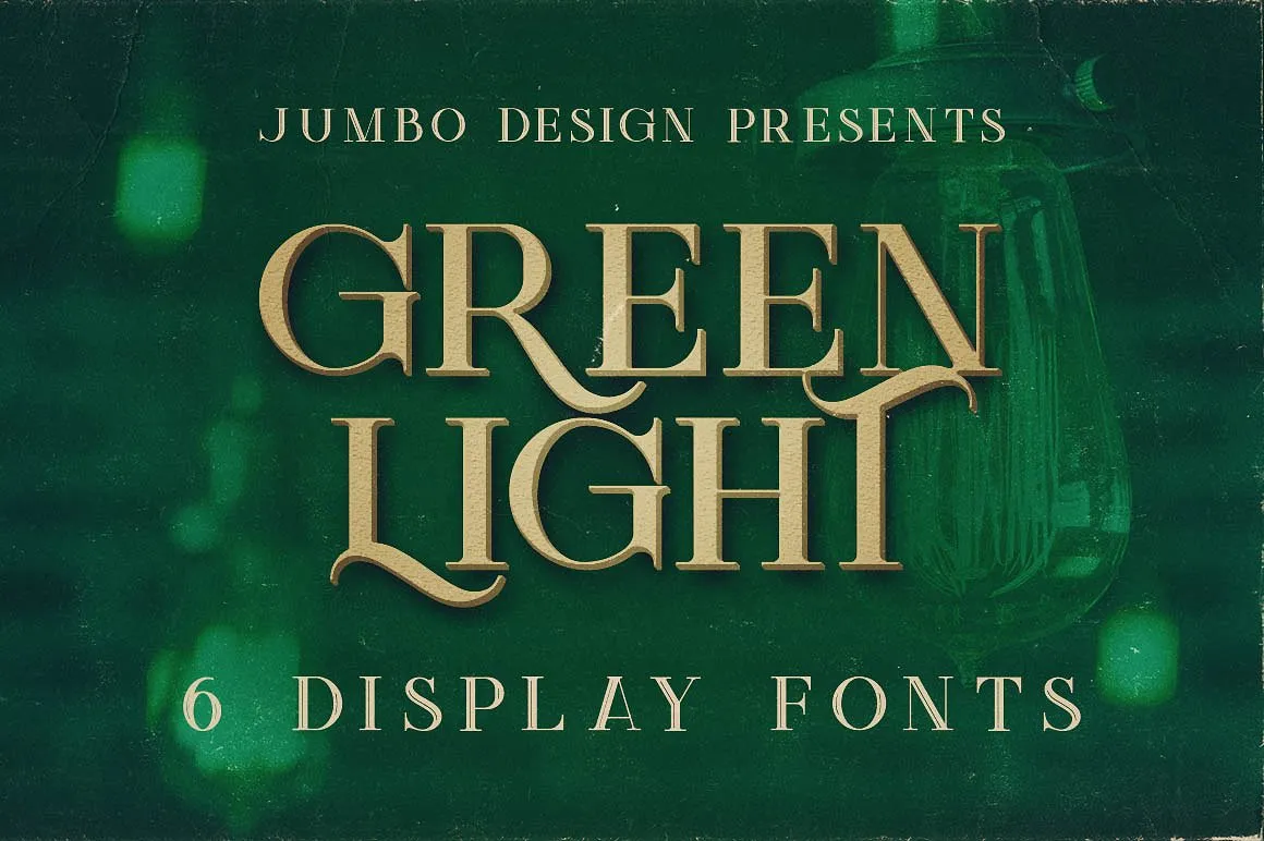 Green Light Display Font
