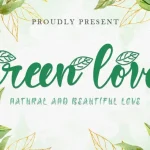 Green Love Script Font
