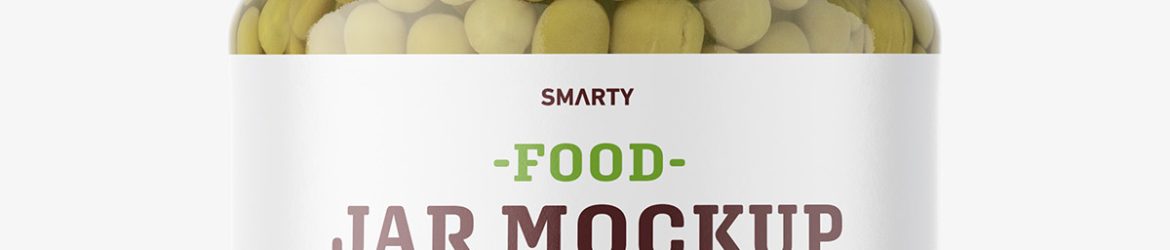 Green pea jar mockup