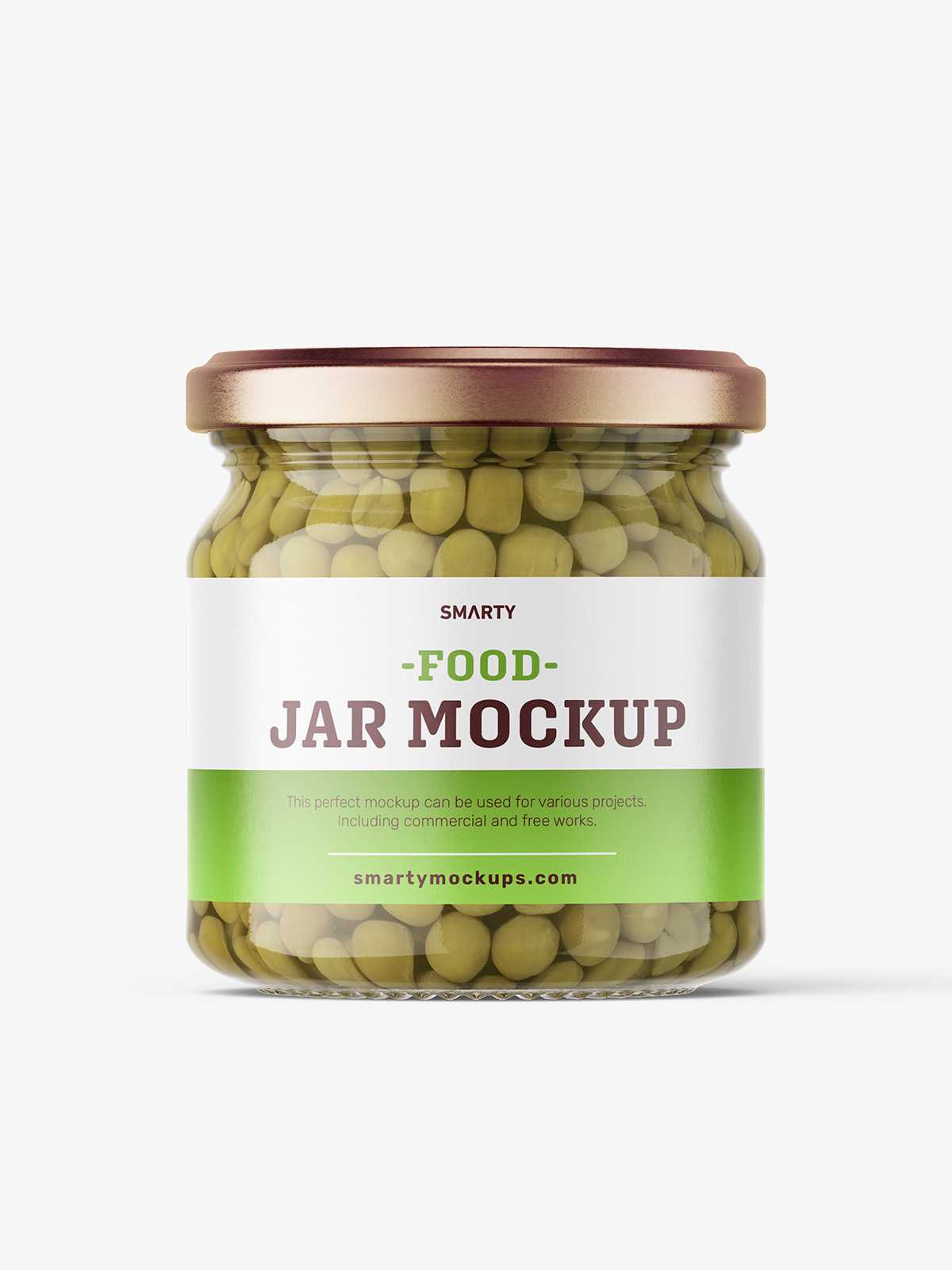 Green pea jar mockup