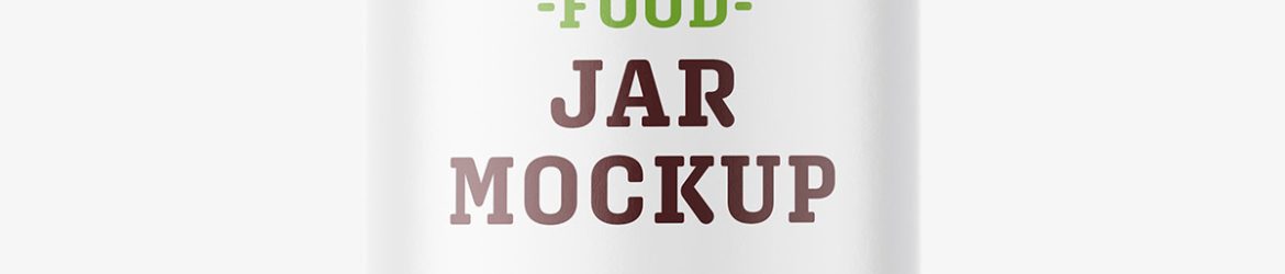 Green pea jar mockup