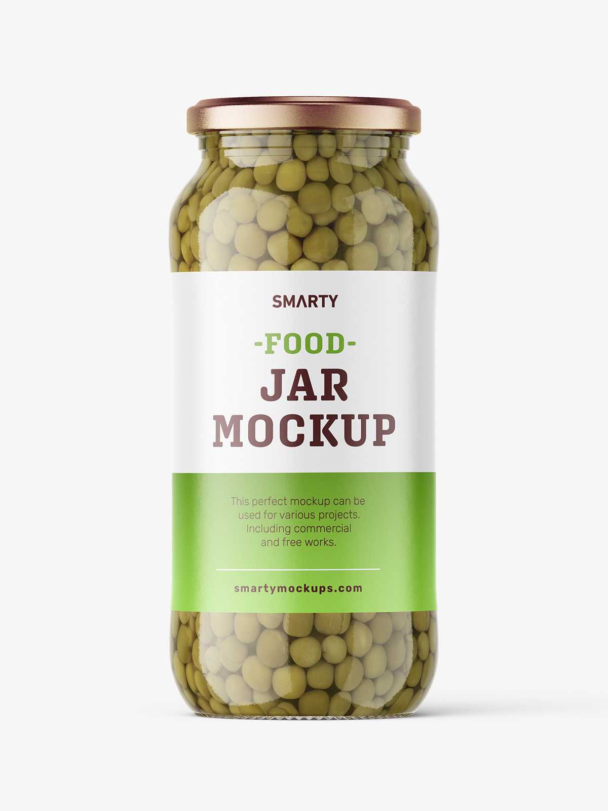 Green pea jar mockup
