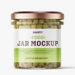 Green pea jar mockup