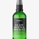 Green pump bottle mockup / 100 ml - Free PSD Download Green pump bottle mockup / 100 ml