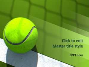 Green Tennis PowerPoint Template