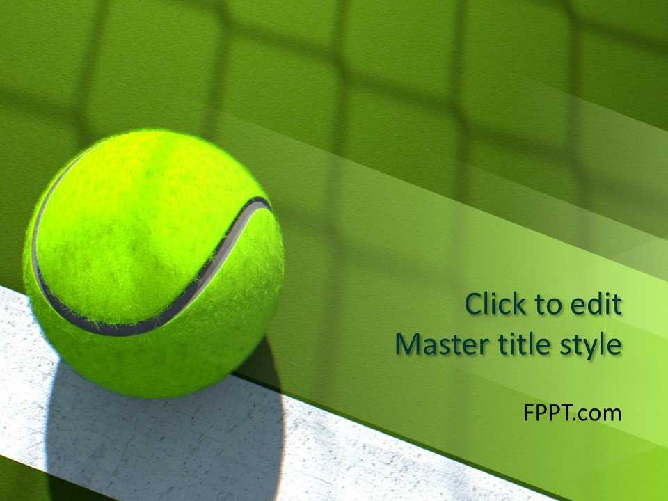 Green Tennis PowerPoint Template