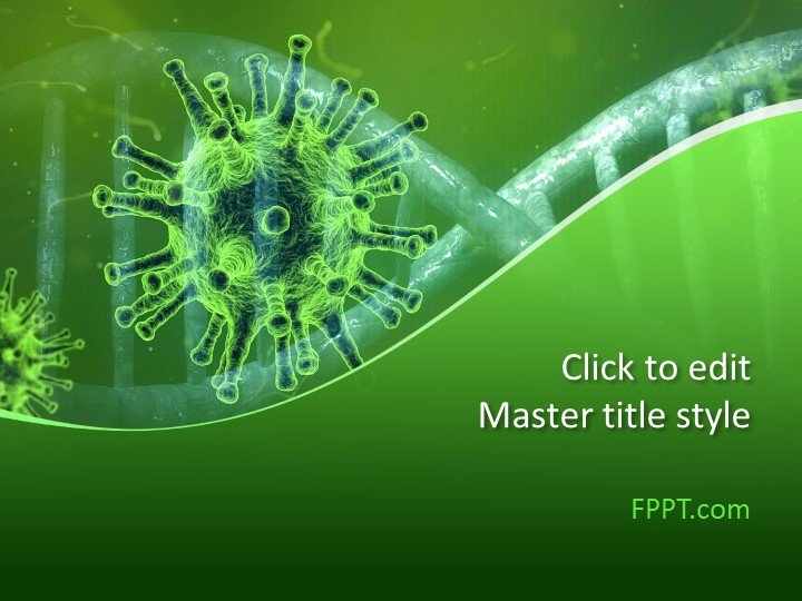 Green Virus PowerPoint Template