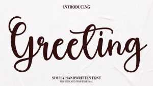 Greeting Font › Fontesk
