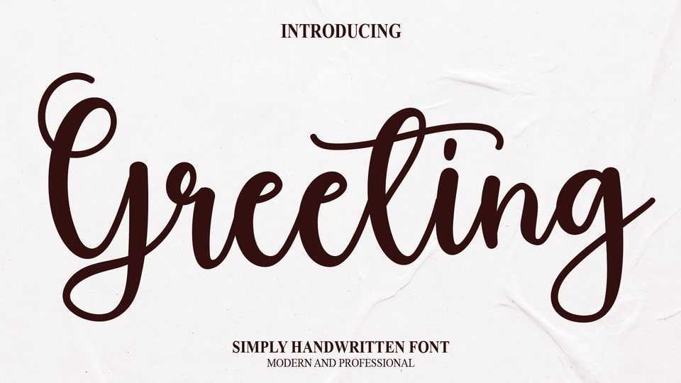 Greeting Font › Fontesk