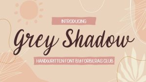 Grey Shadow Font › Fontesk