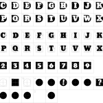 Grid Concrete Font - Fonte Grátis Mapa de caracteres da fonte Grid Concrete Font