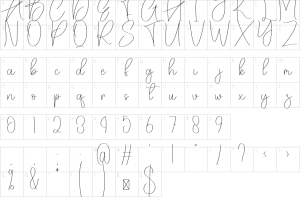 Mapa de caracteres da fonte Grinch Christmas Font