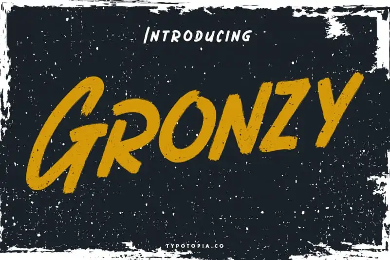Gronzy Brush Font
