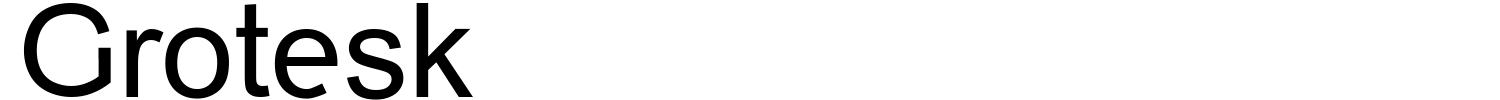 Grotesk Font