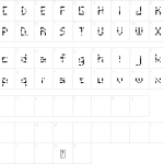 Mapa de caracteres da fonte Groutpix Rounded Font