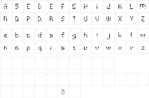 Mapa de caracteres da fonte Groutpix Rounded Font
