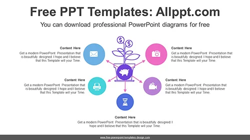 Growing Dollar PowerPoint Diagram Template