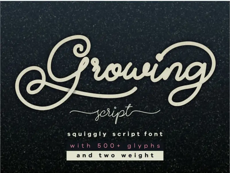 Growing Handwritten Font