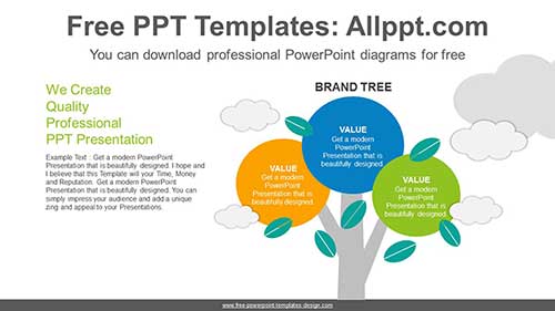 Growing Tree PowerPoint Diagram