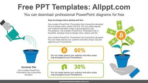 Growth Dollar PowerPoint Diagram