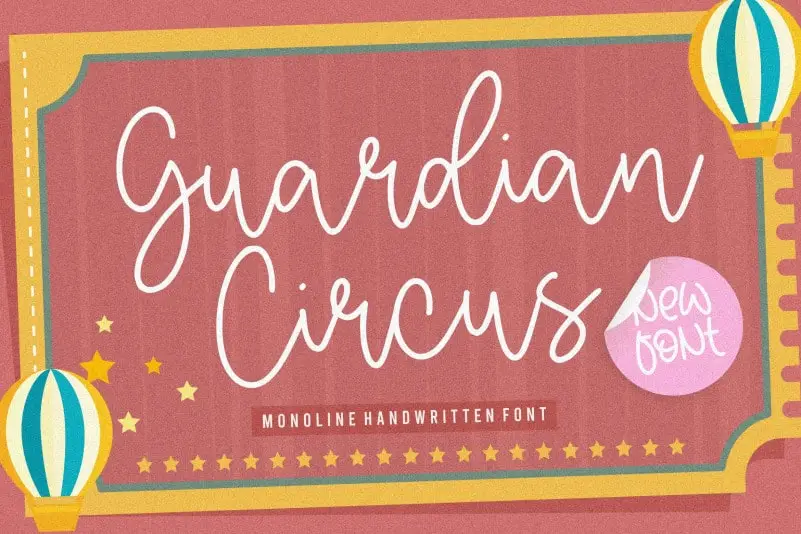 Guardian Circus Monoline Handwritten Font