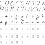 Mapa de caracteres da fonte Guest Star Font
