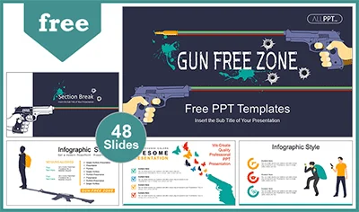 Gun Free Zone PowerPoint Templates