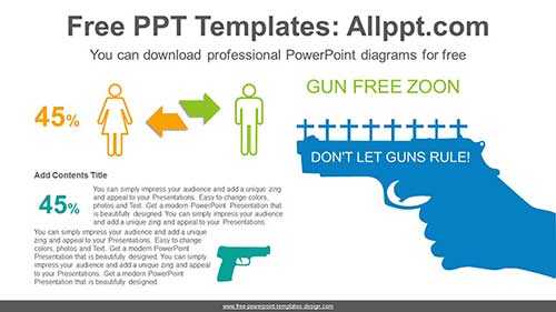 Gun Risk Comparison PowerPoint Diagram