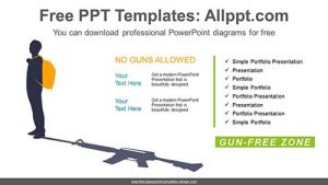 Guns Free Zones PowerPoint Diagram
