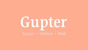 Gupter Font Family › Fontesk
