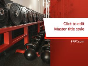 Gym Weights PowerPoint Template