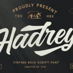 Hadrey - Vintage Script Font