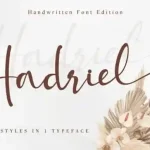 Hadriel Calligraphy Font - Fonte Grátis Hadriel Calligraphy Font