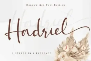 Hadriel Calligraphy Font