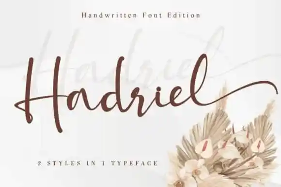 Hadriel Calligraphy Font