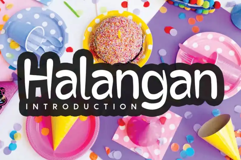 Halangan Display Font
