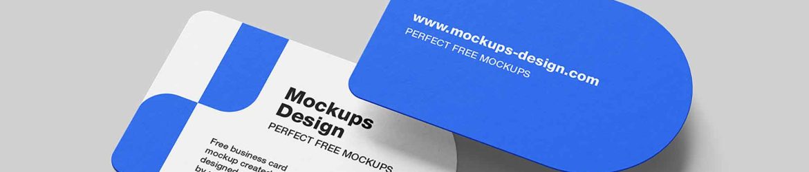 Half Circle Business Card Mockup