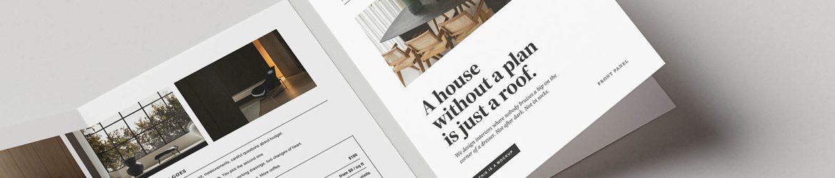 Half-fold tabloid flyer mockup