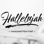 Hallelujah Script Font - Fonte Grátis Hallelujah Script Font