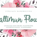 Hallimun Flower Script Font
