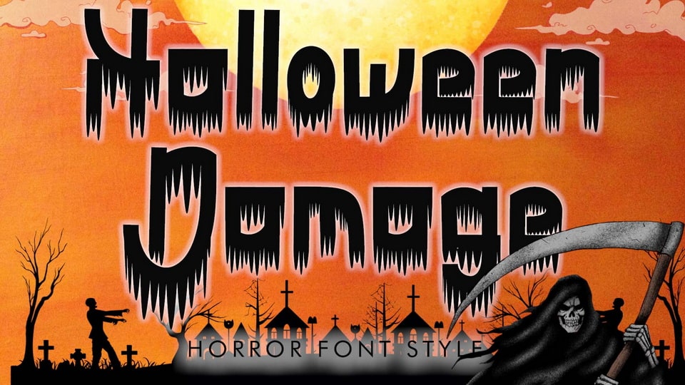Halloween Damage Font › Fontesk