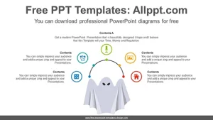 Halloween Day Ghost PowerPoint Diagram