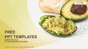 Halved avocados PowerPoint Templates