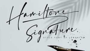 Hamiltone Signature Font › Fontesk