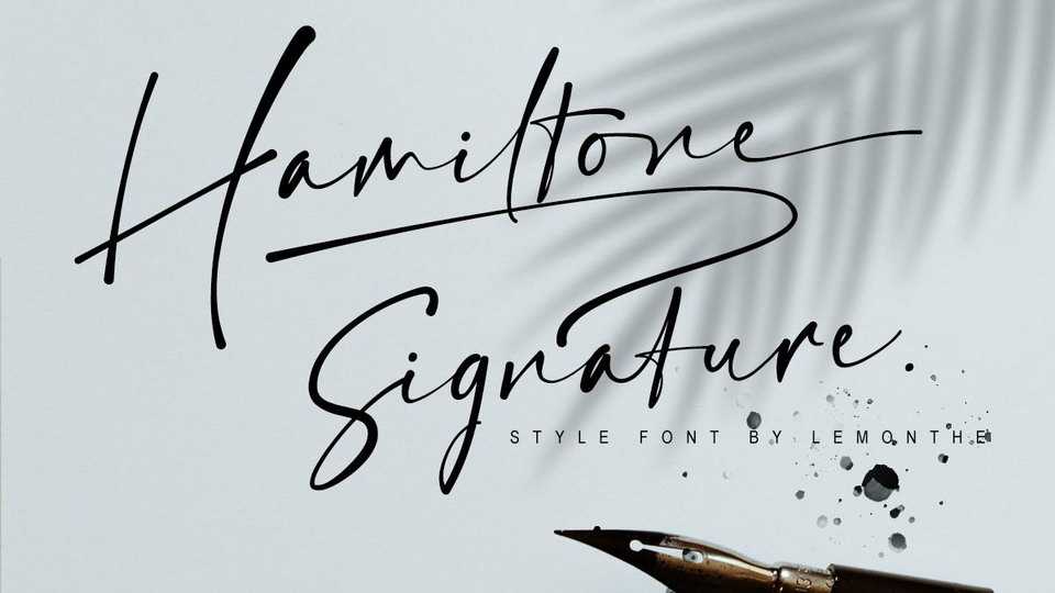 Hamiltone Signature Font › Fontesk