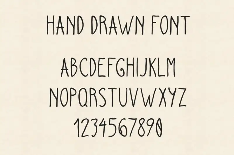 Hand Drawn Script Font