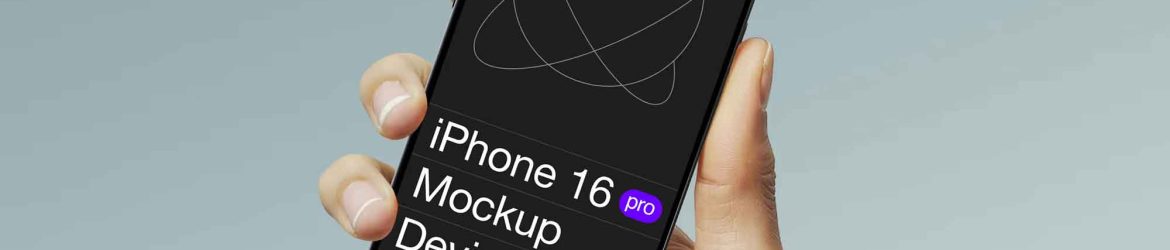 Hand Holding iPhone 16 Mockup