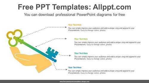 Hand-Holding Key PowerPoint Diagram