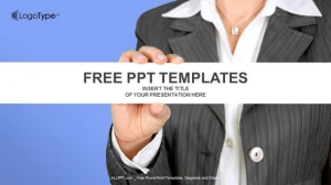 Hand holds the title-Business PPT Templates